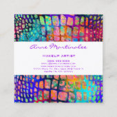 Exotische Farbe Schlange Quadratische Visitenkarte (Rückseite)