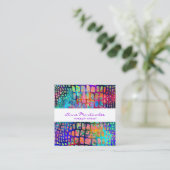 Exotische Farbe Schlange Quadratische Visitenkarte (Stehend Vorderseite)