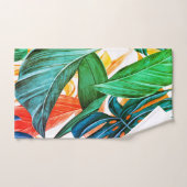 Exotische farbenfrohe Blätter Handtuch Handtuch Se Badhandtuch Set (Handtuch)