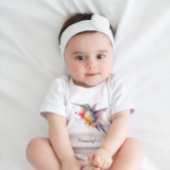 Exotische, farbenfrohe Kolibri individuell anpassb Baby Strampler