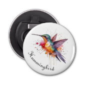 Exotische, farbenfrohe Kolibri individuell anpassb Flaschenöffner (Vorderseite)