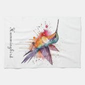 Exotische, farbenfrohe Kolibri individuell anpassb Geschirrtuch (Horizontal)