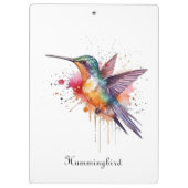 Exotische, farbenfrohe Kolibri individuell anpassb Klemmbrett (Rückseite)