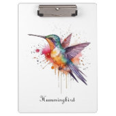 Exotische, farbenfrohe Kolibri individuell anpassb Klemmbrett (Vorderseite)