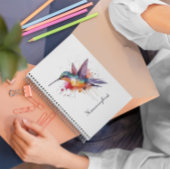 Exotische, farbenfrohe Kolibri individuell anpassb Notizblock