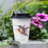 Exotische, farbenfrohe Kolibri individuell anpassb Pappbecher