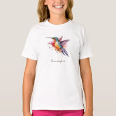Exotische, farbenfrohe Kolibri individuell anpassb T-Shirt (Vorderseite)