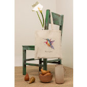 Exotische, farbenfrohe Kolibri individuell anpassb Tragetasche