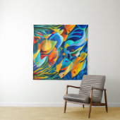 Exotische, farbenfrohe tropische Fische im Koralle Wandteppich (Beispiel (Horizontal))