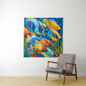 Exotische, farbenfrohe tropische Fische im Koralle Wandteppich (Beispiel)