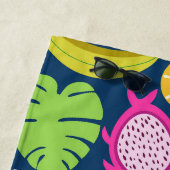 Exotische, farbenfrohe tropische Früchte nach Maß Strandtuch (Beispiel)