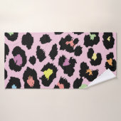 exotische, farbenfrohe Wildleopard-Design handgeze Badehandtuch (Badehandtuch)