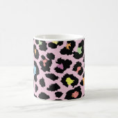exotische, farbenfrohe Wildleopard-Design handgeze Kaffeetasse (Mittel)