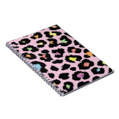 exotische, farbenfrohe Wildleopard-Design handgeze Notizblock (Rechte Seite)