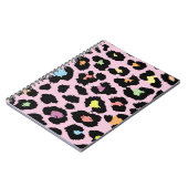 exotische, farbenfrohe Wildleopard-Design handgeze Notizblock (Linke Seite)