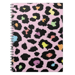 exotische, farbenfrohe Wildleopard-Design handgeze Notizblock