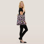 exotische, farbenfrohe Wildleopard-Design handgeze Tasche (Am Model)
