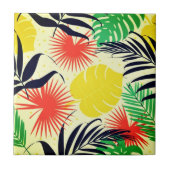 Exotische farbige Blätter Keramik Tile - Tropisch Fliese (Vorderseite)