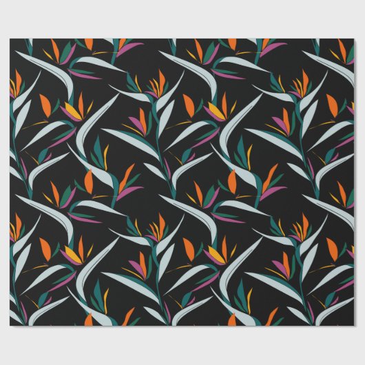 Exotische farbige Blume Geschenkpapier (Flach)