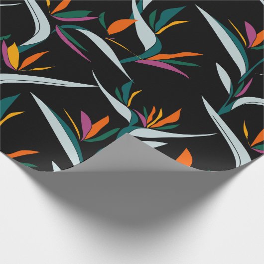 Exotische farbige Blume Geschenkpapier (Ecke)