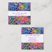 Exotische farbige Business Card am Tierdruckplatz Quadratische Visitenkarte (Vorne/Hinten)