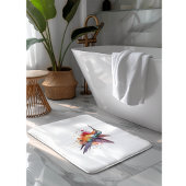 exotische farbige Kolibri in Aquarellfarben Badematte