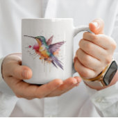 exotische farbige Kolibri in Aquarellfarben Kaffeetasse