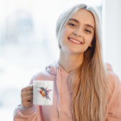 exotische farbige Kolibri in Aquarellfarben Kaffeetasse