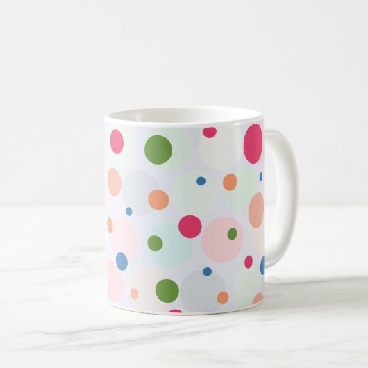 Exotische farbige Punkt Kaffeetasse (VorderseiteRechts)
