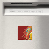 Exotische Federn Rot Magnet (In Situ (Geschirrspüler))