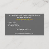 Exotische Fisch-Geschäfts-Visitenkarte Visitenkarte (Rückseite)