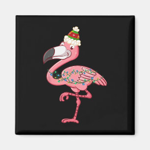 Exotische Flamingo-Weihnachtslichter Hawaiianische Magnet