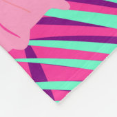 Exotische Flamingos: Tropisch rosa Vintag. Fleecedecke (Ecke)