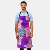 Exotische Flamingos: Tropisch rosa Vintag. Schürze (Getragen)