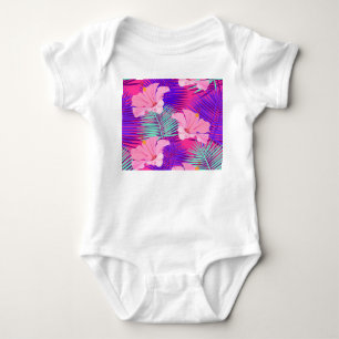 Exotische Flamingos: Tropisches Rosa Vintage. Baby Strampler
