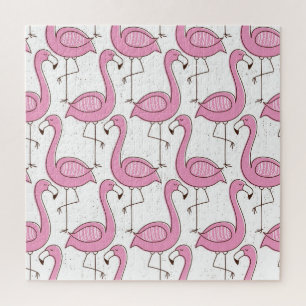 Exotische Flamingos, Vintag nahtlos gestaltet. Puzzle
