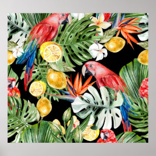 Exotische Flucht: Wasserfarbenparadies Poster