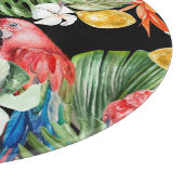 Exotische Flucht: Wasserfarbenparadies Schneidebrett (Ecke)