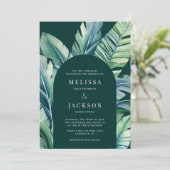 Exotische Foliage-Blätter Einladung (Stehend Vorderseite)