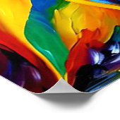 Exotische Frau, die Abstrakt Art Poster läuft (Ecke)