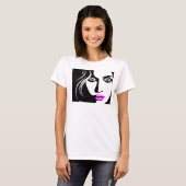 EXOTISCHE FRAU FACE ART T-Shirt (Vorne ganz)