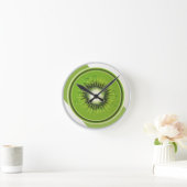 Exotische Frucht-Kiwi-Wanduhr Runde Wanduhr (Zuhause)