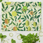 Exotische Frucht William Morriss, zitronengelb Geschirrtuch (Gefaltet)