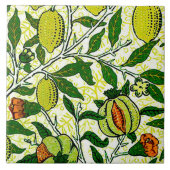 Exotische Frucht William Morriss, zitronengelb u. Fliese (Vorderseite)