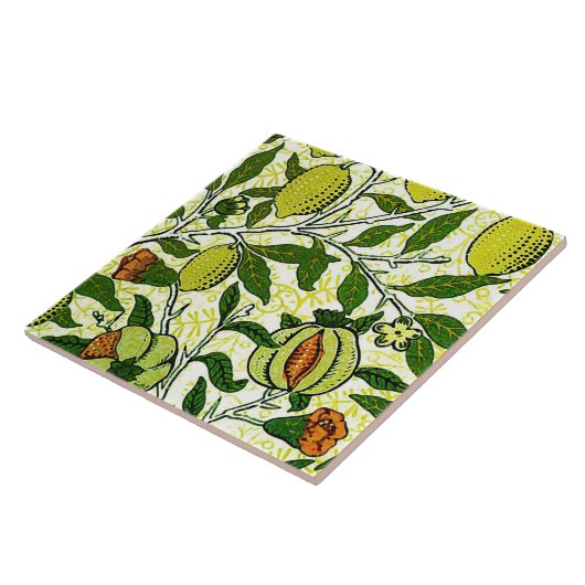 Exotische Frucht William Morriss, zitronengelb u. Fliese (Seite)