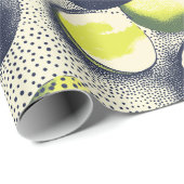 Exotische Früchte Halftone Geschenkpapier (Rolleneckpunkt)