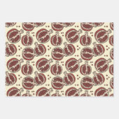 Exotische Früchte Sommerrotes Granatapfelmuster Geschenkpapier Set (Vorderseite 2)