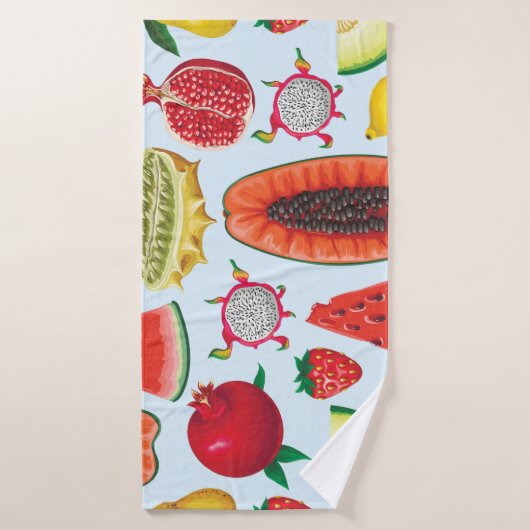 Exotische Früchte: Trendy Print nahtlos. Badehandtuch (Badehandtuch)