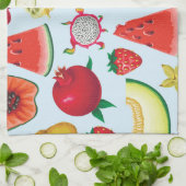 Exotische Früchte: Trendy Print nahtlos. Geschirrtuch (Gefaltet)