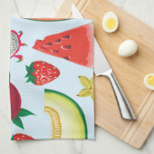 Exotische Früchte: Trendy Print nahtlos. Geschirrtuch (Viertel Falte)